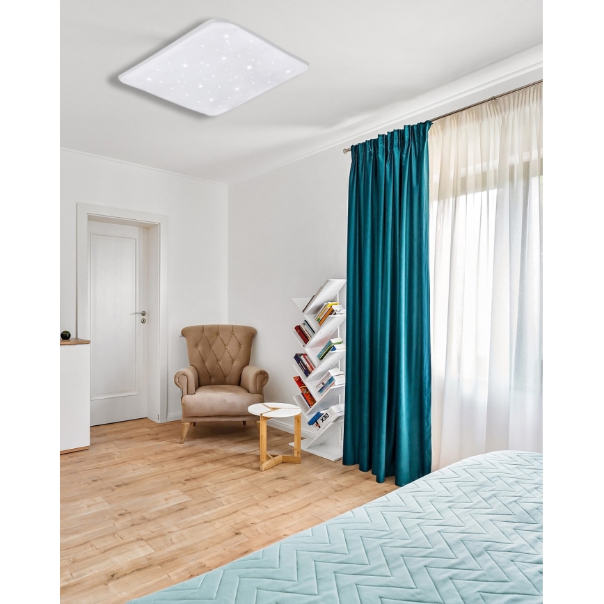 LED Aptumšojama griestu lampa FLORA LED/60W/230V 2700-6500K 53x53 cm + tālvadības pults