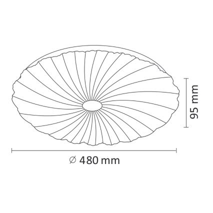 LED Aptumšojama griestu lampa FLOWER LED/36W/230V + tālvadības pults