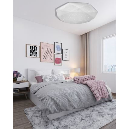 LED Aptumšojama griestu lampa INDUS LED/60W/230V 2700-6500K d. 58 cm + tālvadības pults