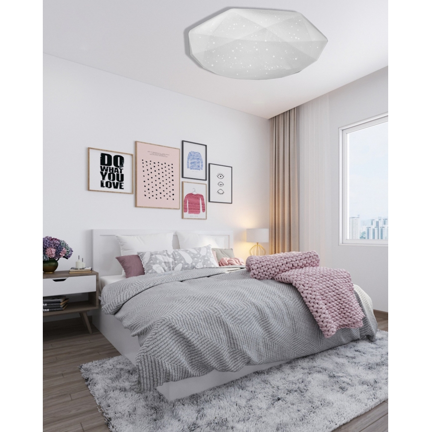 LED Aptumšojama griestu lampa INDUS LED/60W/230V 2700-6500K d. 58 cm + tālvadības pults