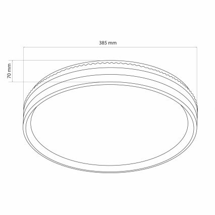 LED Aptumšojama vannas istabas griestu lampa JADWIGA LED/42W/230V d. 38,5 cm 3000-6000K IP44 + tālvadības pults