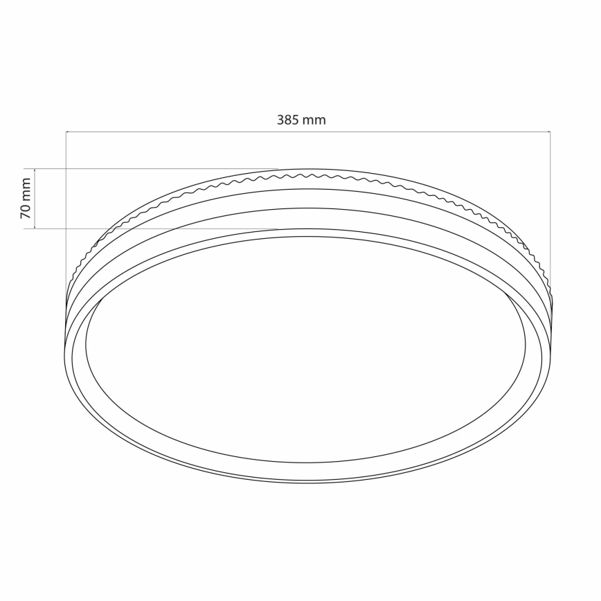 LED Aptumšojama vannas istabas griestu lampa JADWIGA LED/42W/230V d. 38,5 cm 3000-6000K IP44 + tālvadības pults