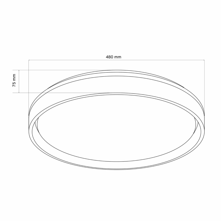 LED Aptumšojama vannas istabas griestu lampa JADWIGA LED/72W/230V d. 48 cm 3000-6000K IP44 + tālvadības pults