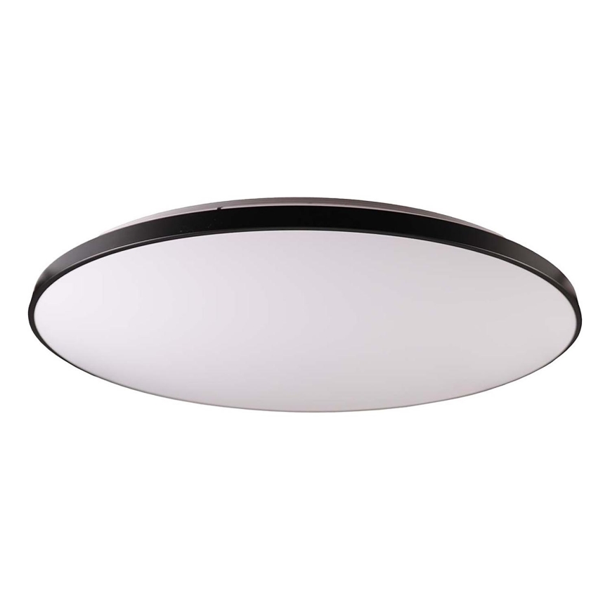 LED Aptumšojama griestu lampa KERN LED/80W/230V 3000-6000K d. 80 cm melna + tālvadības pults