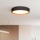 LED Aptumšojama griestu lampa LARIOS LED/48W/230V 3000-6500K d. 39 cm melna + tālvadības pults