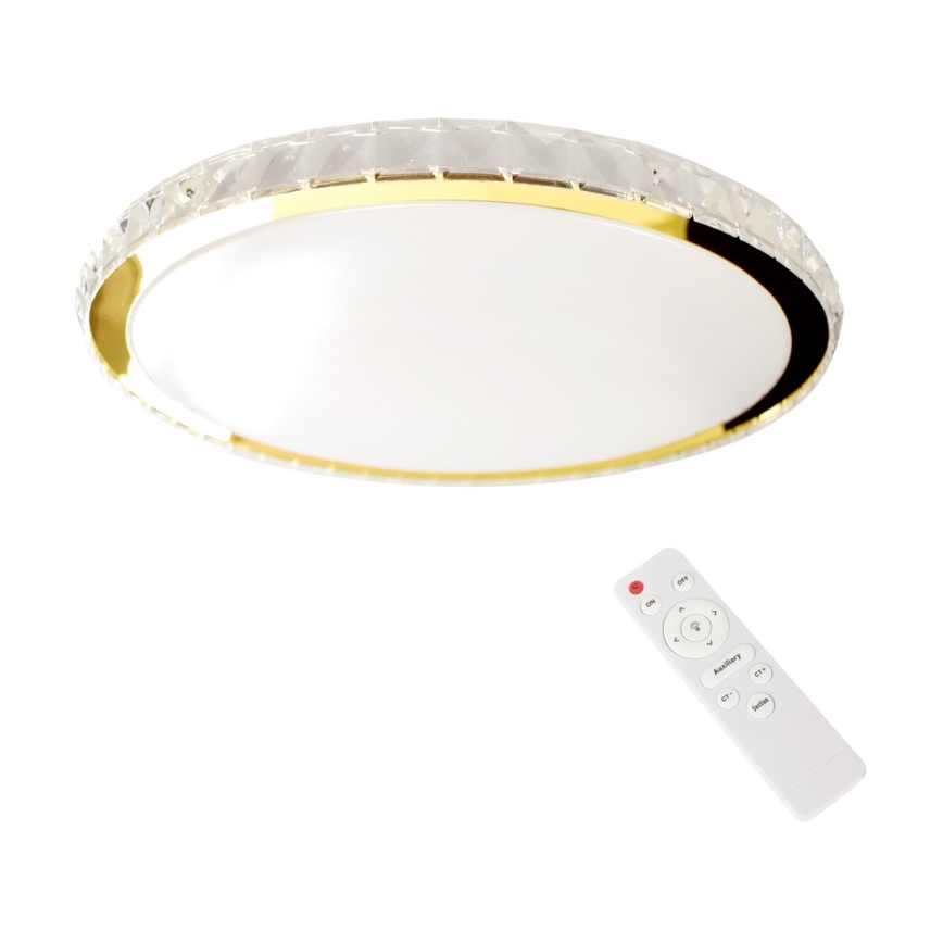 LED Aptumšojama griestu lampa LAYLA LED/33W/230V 3000/4000/6000K zelta + tālvadības pults