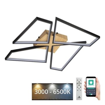 LED Aptumšojama griestu lampa LED/115W/230V 3000-6500K brūna/melna + tālvadības pults