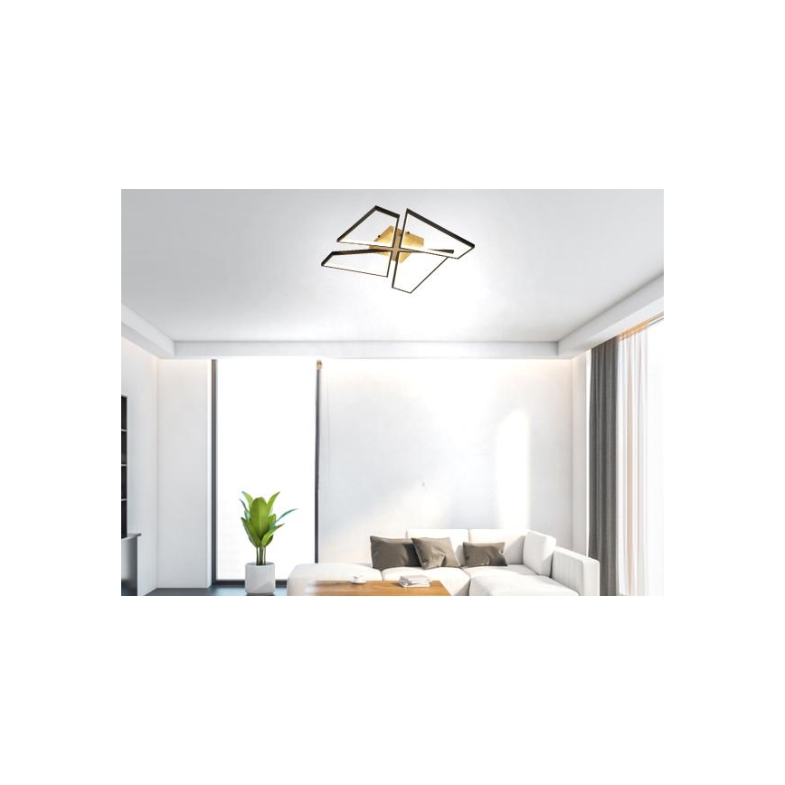 LED Aptumšojama griestu lampa LED/115W/230V 3000-6500K brūna/melna + tālvadības pults