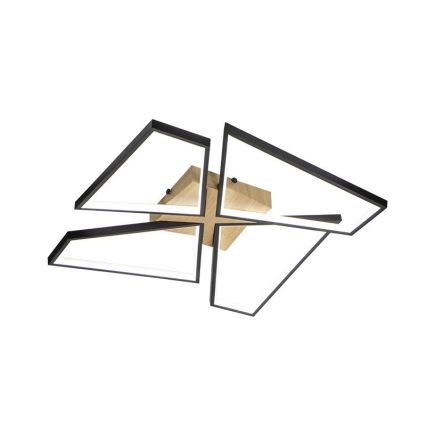 LED Aptumšojama griestu lampa LED/115W/230V 3000-6500K brūna/melna + tālvadības pults
