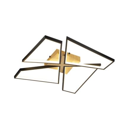 LED Aptumšojama griestu lampa LED/115W/230V 3000-6500K brūna/melna + tālvadības pults
