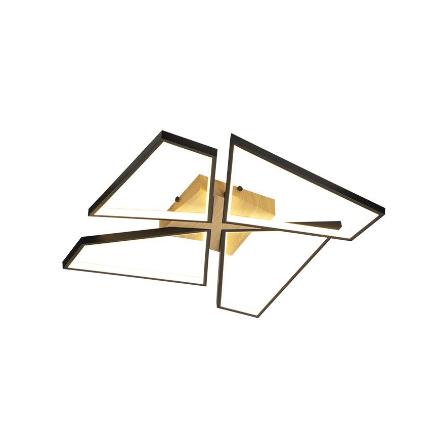 LED Aptumšojama griestu lampa LED/115W/230V 3000-6500K brūna/melna + tālvadības pults