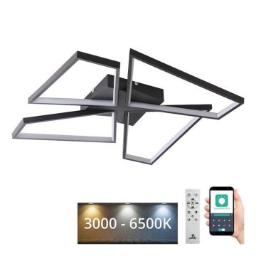 LED Aptumšojama griestu lampa LED/115W/230V 3000-6500K melna + tālvadības pults