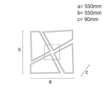 LED Aptumšojama griestu lampa LED/115W/230V 3000-6500K melna + tālvadības pults