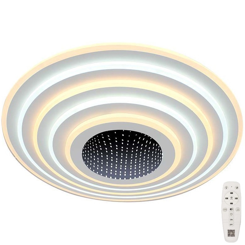 LED Aptumšojama griestu lampa LED/125W/230V 3000-6500K d. 50 cm + tālvadības pults