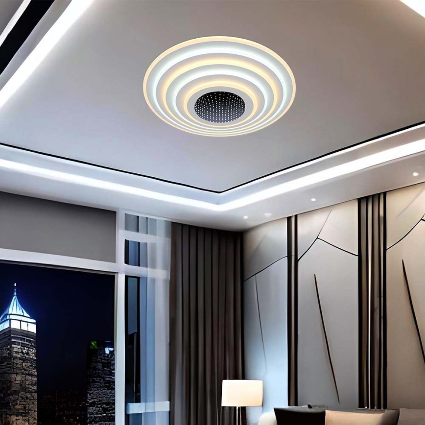 LED Aptumšojama griestu lampa LED/125W/230V 3000-6500K d. 50 cm + tālvadības pults