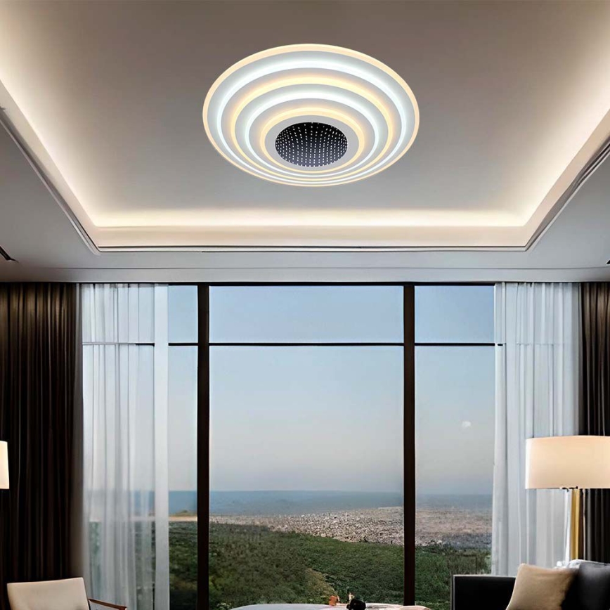 LED Aptumšojama griestu lampa LED/125W/230V 3000-6500K d. 50 cm + tālvadības pults