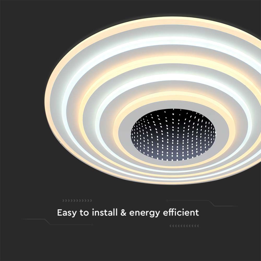 LED Aptumšojama griestu lampa LED/125W/230V 3000-6500K d. 50 cm + tālvadības pults