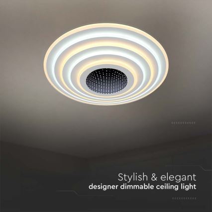 LED Aptumšojama griestu lampa LED/125W/230V 3000-6500K d. 50 cm + tālvadības pults