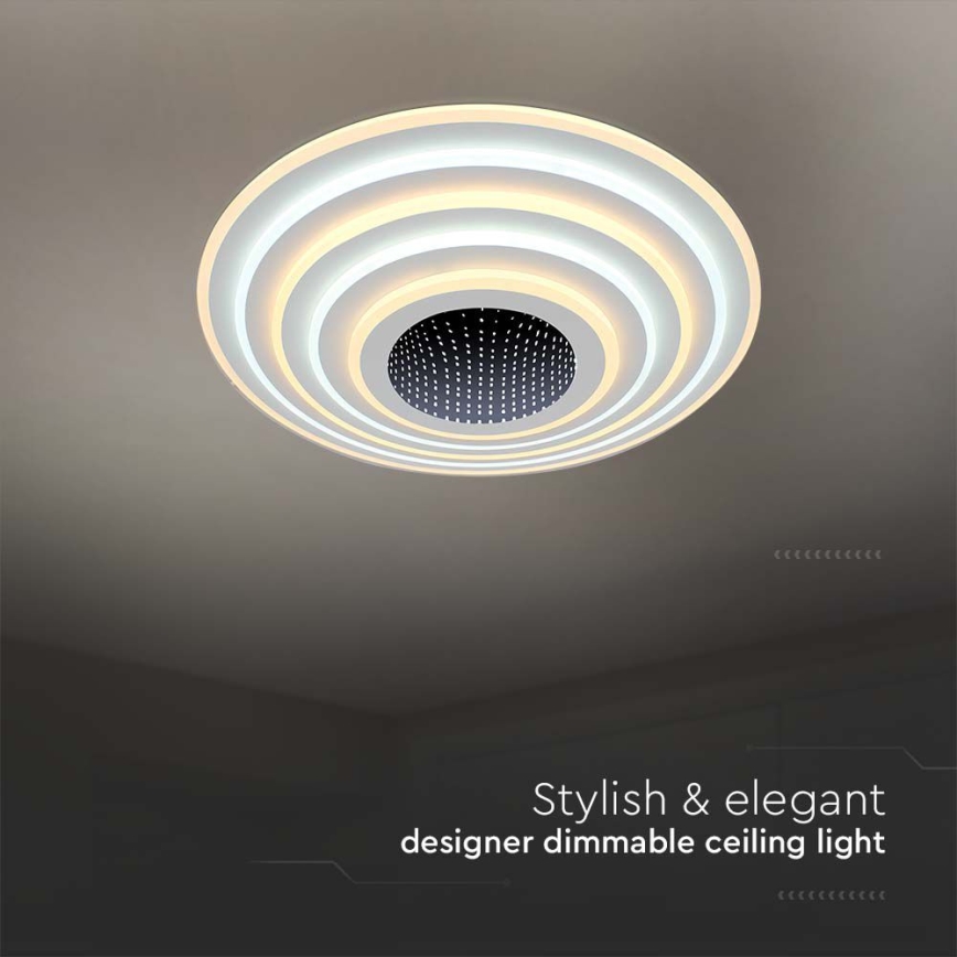 LED Aptumšojama griestu lampa LED/125W/230V 3000-6500K d. 50 cm + tālvadības pults