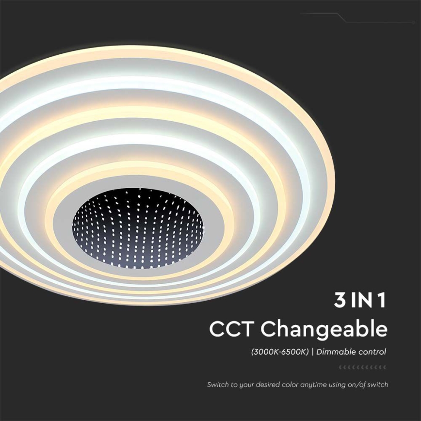 LED Aptumšojama griestu lampa LED/125W/230V 3000-6500K d. 50 cm + tālvadības pults