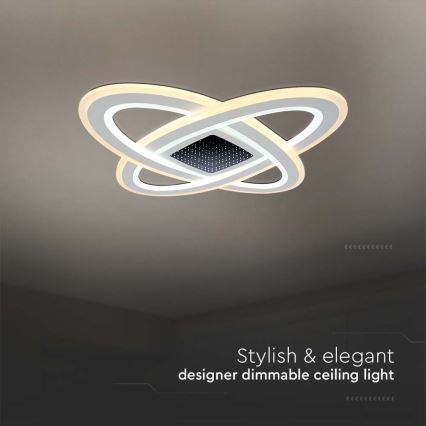 LED Aptumšojama griestu lampa LED/130W/230V 3000-6500K 62x62 cm + tālvadības pults