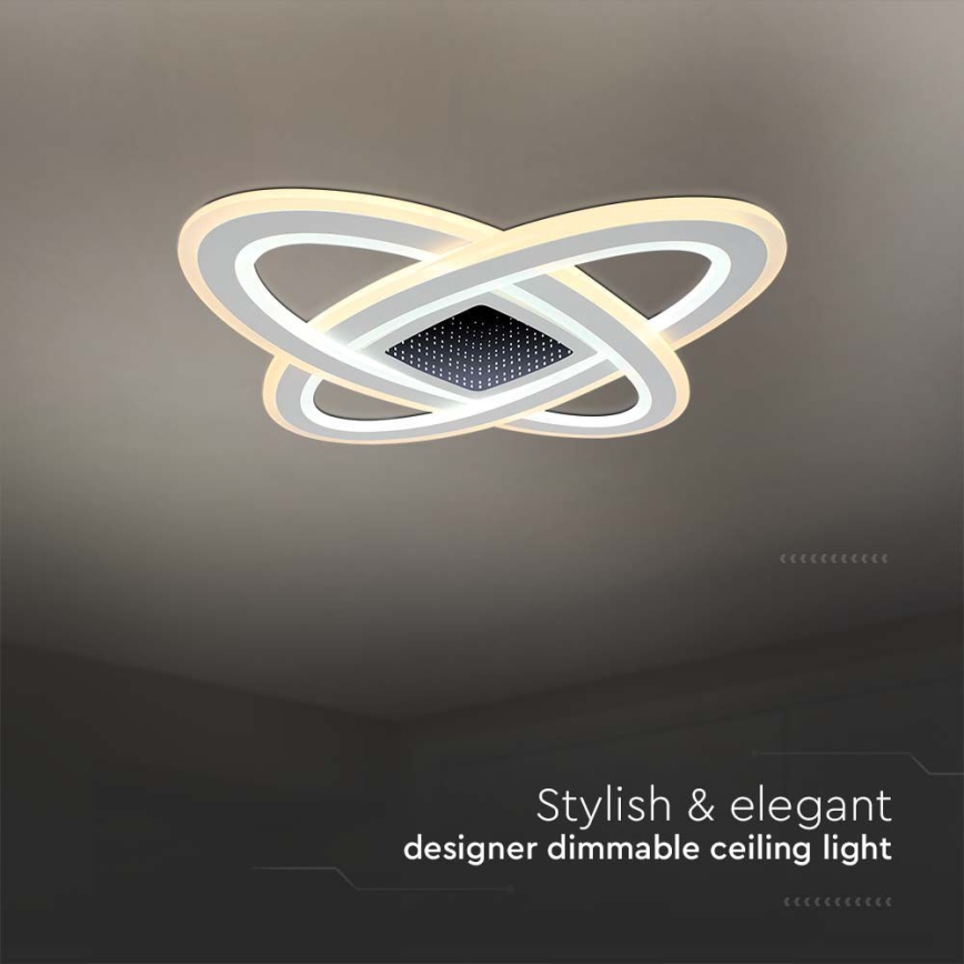LED Aptumšojama griestu lampa LED/130W/230V 3000-6500K 62x62 cm + tālvadības pults