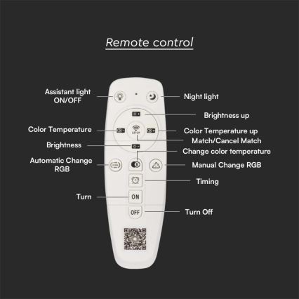 LED Aptumšojama griestu lampa LED/130W/230V 3000-6500K + tālvadības pults