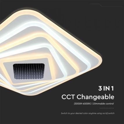 LED Aptumšojama griestu lampa LED/150W/230V 3000-6500K + tālvadības pults