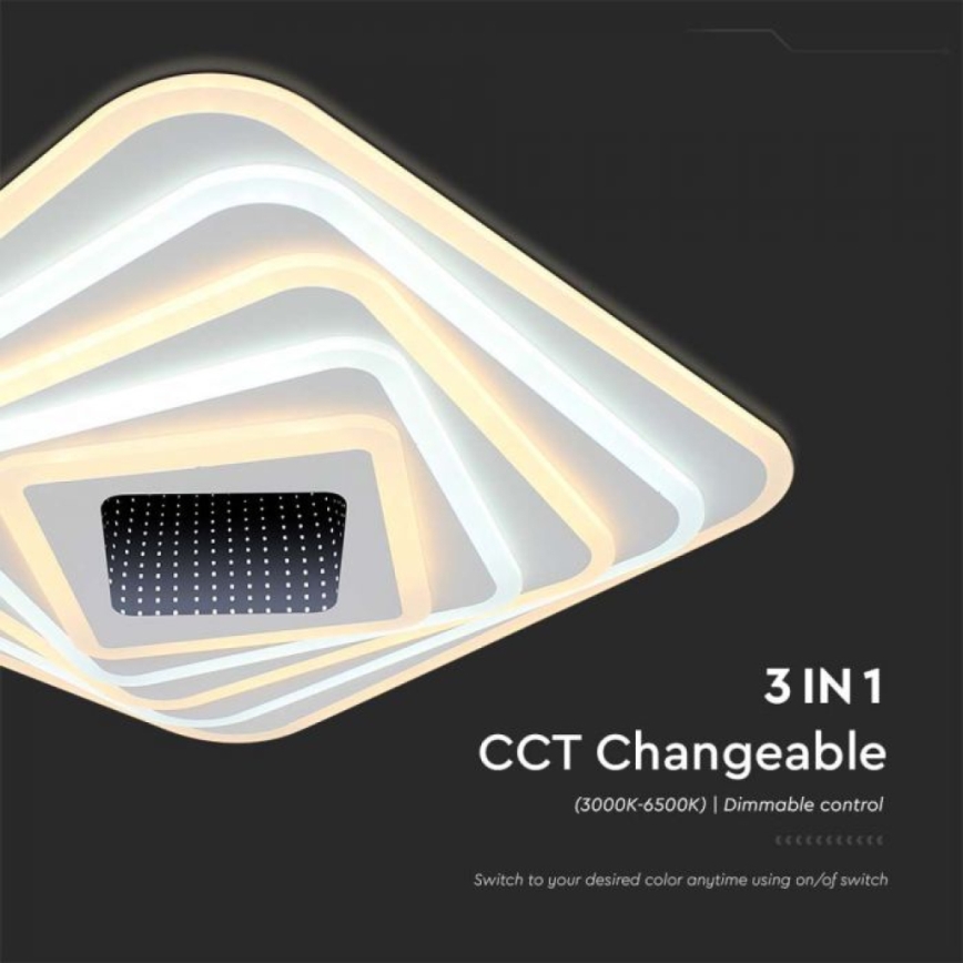 LED Aptumšojama griestu lampa LED/150W/230V 3000-6500K + tālvadības pults