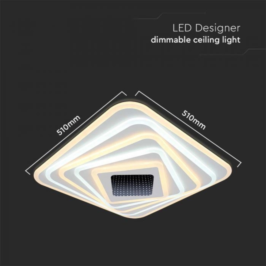 LED Aptumšojama griestu lampa LED/150W/230V 3000-6500K + tālvadības pults