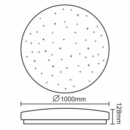 LED Aptumšojama griestu lampa LED/150W/230V + tālvadības pults