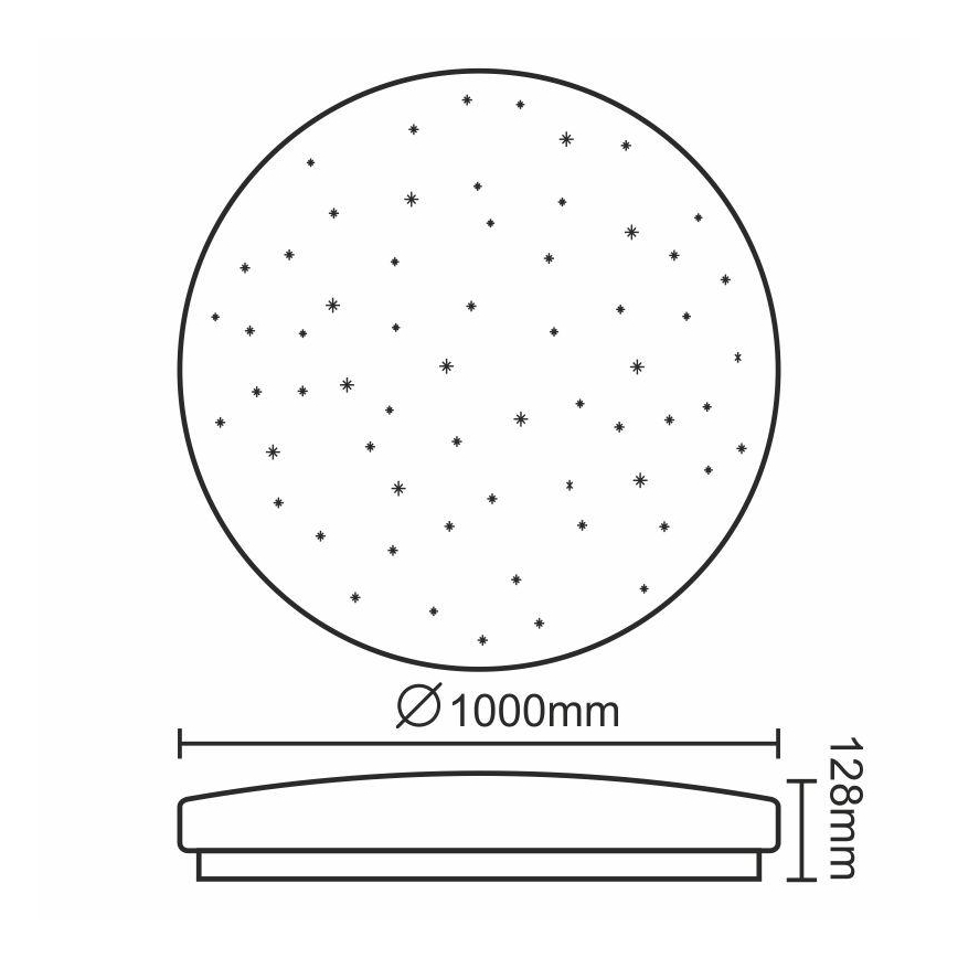 LED Aptumšojama griestu lampa LED/150W/230V + tālvadības pults