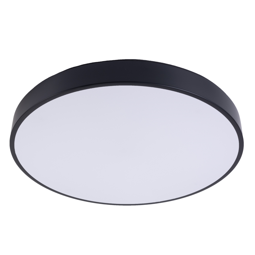 LED Aptumšojama griestu lampa LED/30W/230V 3000-6500K d. 30 cm melna + tālvadības pults