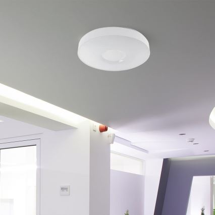 LED Aptumšojama griestu lampa LED/40W/230V 3000-6500K 39 cm balta + tālvadības pults