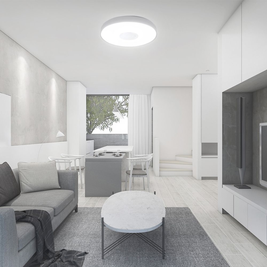 LED Aptumšojama griestu lampa LED/40W/230V 3000-6500K 39 cm balta + tālvadības pults
