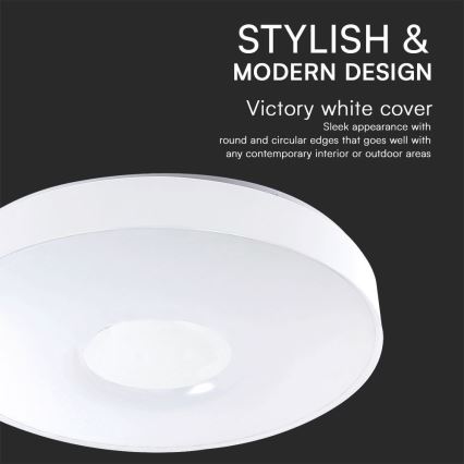 LED Aptumšojama griestu lampa LED/40W/230V 3000-6500K 39 cm balta + tālvadības pults