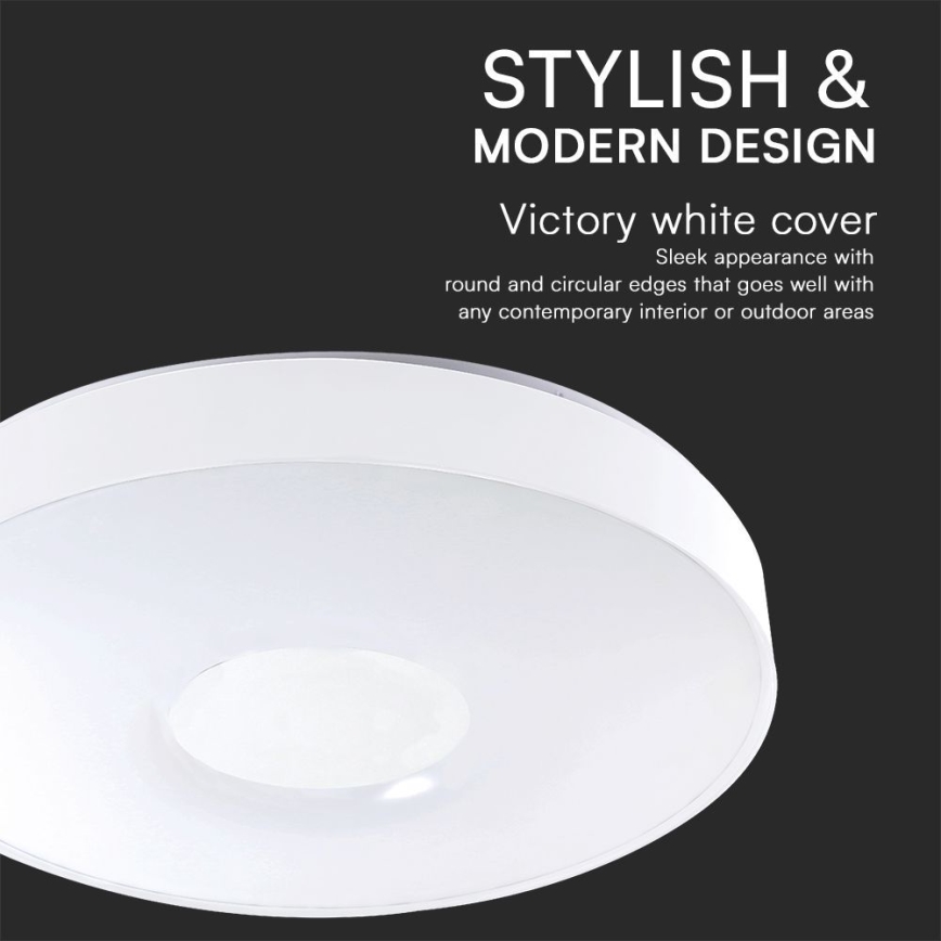 LED Aptumšojama griestu lampa LED/40W/230V 3000-6500K 39 cm balta + tālvadības pults
