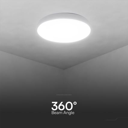LED Aptumšojama griestu lampa LED/40W/230V 3000-6500K 39 cm balta + tālvadības pults