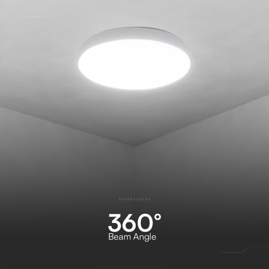 LED Aptumšojama griestu lampa LED/40W/230V 3000-6500K 39 cm balta + tālvadības pults