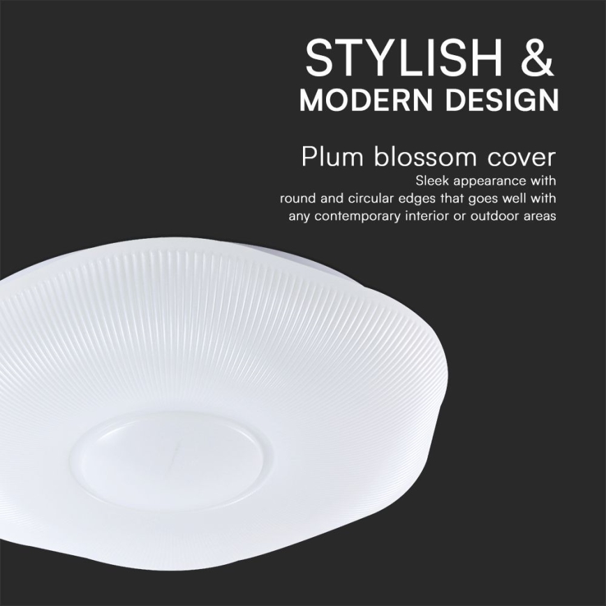 LED Aptumšojama griestu lampa LED/40W/230V 3000-6500K 40 cm balta + tālvadības pults