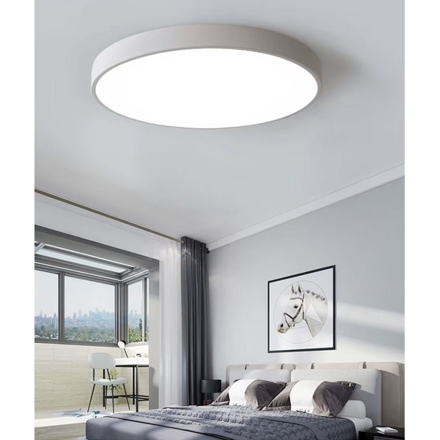 LED Aptumšojama griestu lampa LED/40W/230V 3000-6500K d. 40 cm balta + tālvadības pults