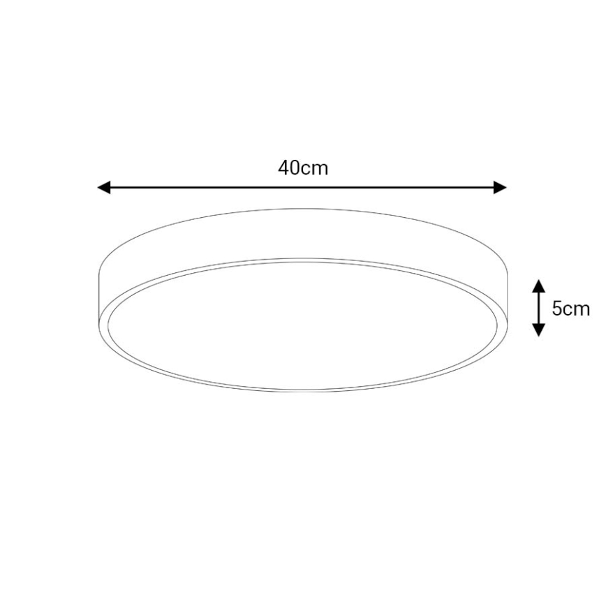LED Aptumšojama griestu lampa LED/40W/230V 3000-6500K d. 40 cm balta + tālvadības pults