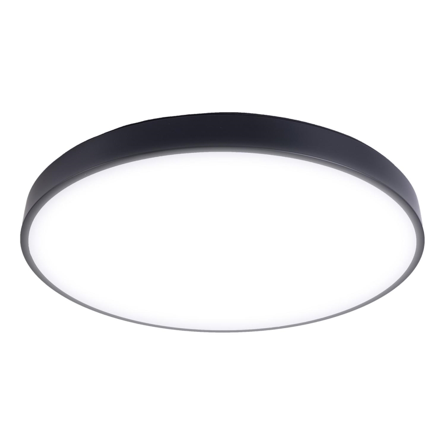 LED Aptumšojama griestu lampa LED/40W/230V 3000-6500K d. 40 cm melna + tālvadības pults