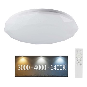 LED Aptumšojama griestu lampa LED/40W/230V 3000K/4000K/6500K d. 38,8 cm + tālvadības pults