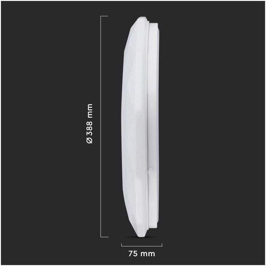LED Aptumšojama griestu lampa LED/40W/230V 3000K/4000K/6500K d. 38,8 cm + tālvadības pults