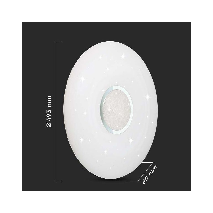 LED Aptumšojama griestu lampa LED/40W/230V 3000K/4000K/6500K + tālvadības pults