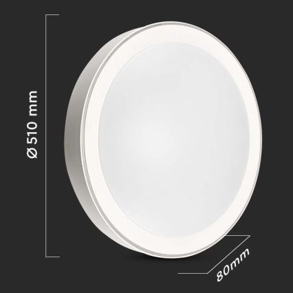 LED Aptumšojama griestu lampa LED/40W/230V 3000K/4000K/6500K d. 51 cm + tālvadības pults