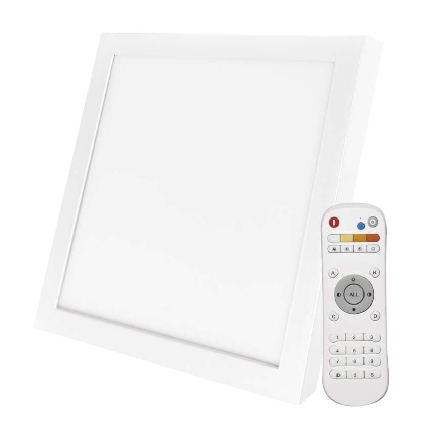 LED Aptumšojama griestu lampa LED/40W/230V 2700K-6000K kvadrātveida + tālvadības pults