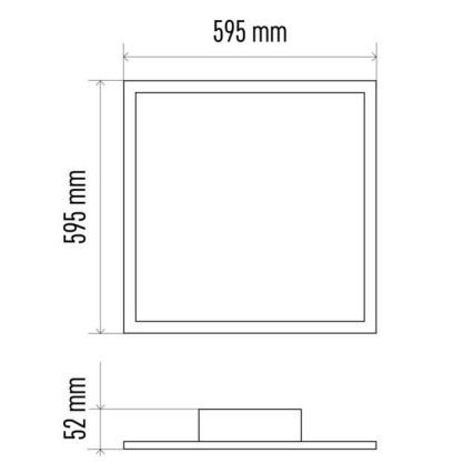 LED Aptumšojama griestu lampa LED/40W/230V 2700K-6000K kvadrātveida + tālvadības pults