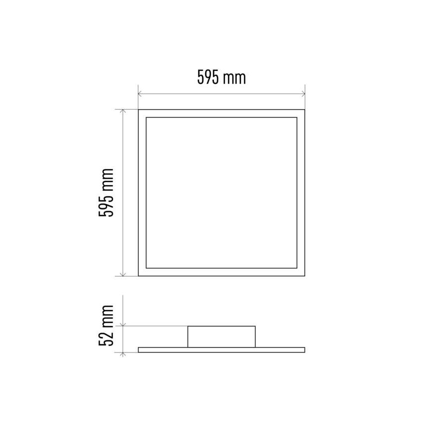 LED Aptumšojama griestu lampa LED/40W/230V 2700K-6000K kvadrātveida + tālvadības pults
